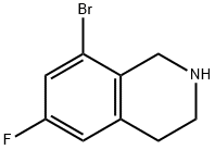 Isoquinoline, 8-bromo-6-fluoro-1,2,3,4-tetrahydro- Struktur