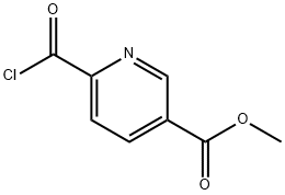 3-Pyridinecarboxylicacid,6-(chlorocarbonyl)-,methylester(9CI) Struktur