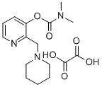 3-Pyridinol, 2-(1-piperidinylmethyl)-, dimethylcarbamate, oxalate Struktur