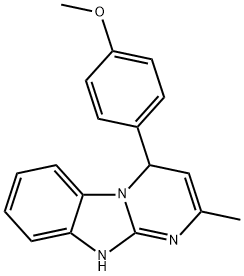 1,4-Dihydro-4-(4-methoxyphenyl)-2-methylpyrimido(1,2-a)benzimidazole Struktur