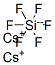 Cesium hexafluorosilicate Struktur