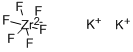 Potassium hexafluorozirconate Structure