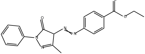 ethyl 4-[(4,5-dihydro-3-methyl-5-oxo-1-phenyl-1H-pyrazol-4-yl)azo]benzoate Struktur