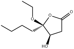 2(3H)-Furanone,5-butyl-5-ethoxydihydro-4-hydroxy-,(4R-cis)-(9CI) Struktur