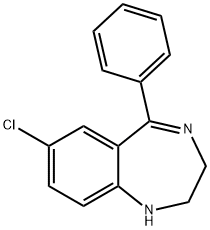 7-Chloro-2,3-dihydro-5-phenyl-1H-1,4-benzodiazepine Struktur