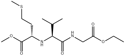 Glycine, N-[N-[1-(methoxycarbonyl)-3-(methylthio)propyl]-L-valyl]-, ethyl ester, (S)- (9CI) Struktur