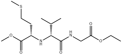 Glycine, N-[N-[1-(methoxycarbonyl)-3-(methylthio)propyl]-D-valyl]-, ethyl ester, (S)- (9CI) Struktur