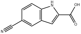 5-CYANO-1H-INDOLE-2-CARBOXYLIC ACID Struktur