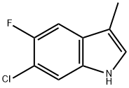 6-CHLORO-5-FLUORO-3-METHYLINDOLE Struktur