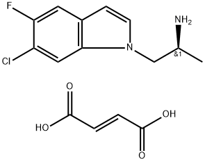 (AS)-6-CHLORO-5-FLUORO-ALPHA-METHYL-1H-INDOLE-1-ETHANAMINE FUMARATE Struktur