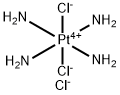 Tetraamminedichloroplatinum dichloride Struktur