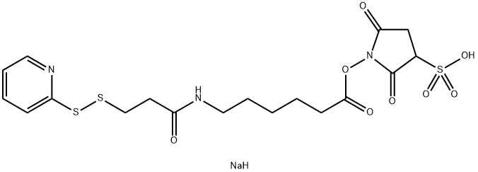 Sulfo-N-succinimidyl 6-[3-(2-Pyridyldithio)propionamido] Hexanoate, Sodium Salt Struktur