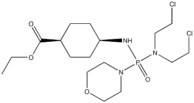 ethyl 4-[[bis(2-chloroethyl)amino-morpholin-4-yl-phosphoryl]amino]cycl ohexane-1-carboxylate Struktur