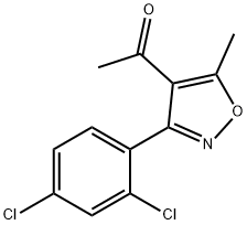 1-[3-(2,4-DICHLOROPHENYL)-5-METHYLISOXAZOL-4-YL]ETHAN-1-ONE Struktur