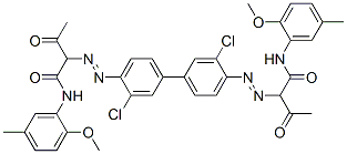 2,2'-(3,3'-Dichlorobiphenyl-4,4'-diylbisazo)bis[3-oxo-N-(2-methoxy-5-methylphenyl)butyramide] Struktur