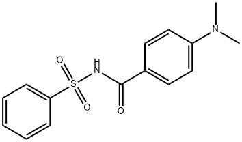 BenzaMide, 4-(diMethylaMino)-N-(phenylsulfonyl)- Struktur