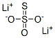 dilithium thiosulphate Struktur