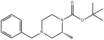 TERT-BUTYL-4-BENZYL-2(R)-METHYL-PIPERAZINECARBOXYLATE Struktur