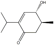 2-Cyclohexen-1-one,4-hydroxy-5-methyl-2-(1-methylethyl)-,trans-(-)-(9CI) Struktur