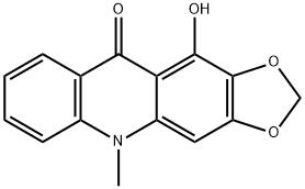 11-Hydroxy-5-methyl-1,3-dioxolo[4,5-b]acridin-10(5H)-one Struktur