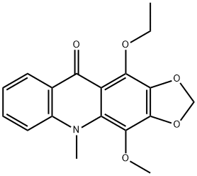 11-Ethoxy-4-methoxy-5-methyl-1,3-dioxolo[4,5-b]acridin-10(5H)-one Struktur