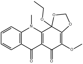 11b-Ethoxy-4-methoxy-11-methyl-1,3-dioxolo[4,5-c]acridine-5,6(11H,11bH)-dione Struktur