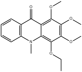 4-Ethoxy-1,2,3-trimethoxy-10-methylacridin-9(10H)-one Struktur