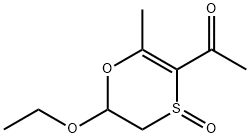 Ethanone, 1-(6-ethoxy-5,6-dihydro-2-methyl-4-oxido-1,4-oxathiin-3-yl)- (9CI) Struktur