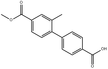 4-[4-(Methoxycarbonyl)-2-Methylphenyl]benzoic acid Struktur