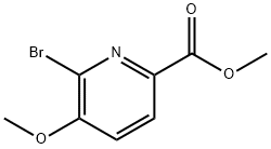 2-Pyridinecarboxylic acid, 6-broMo-5-Methoxy-, Methyl ester Struktur