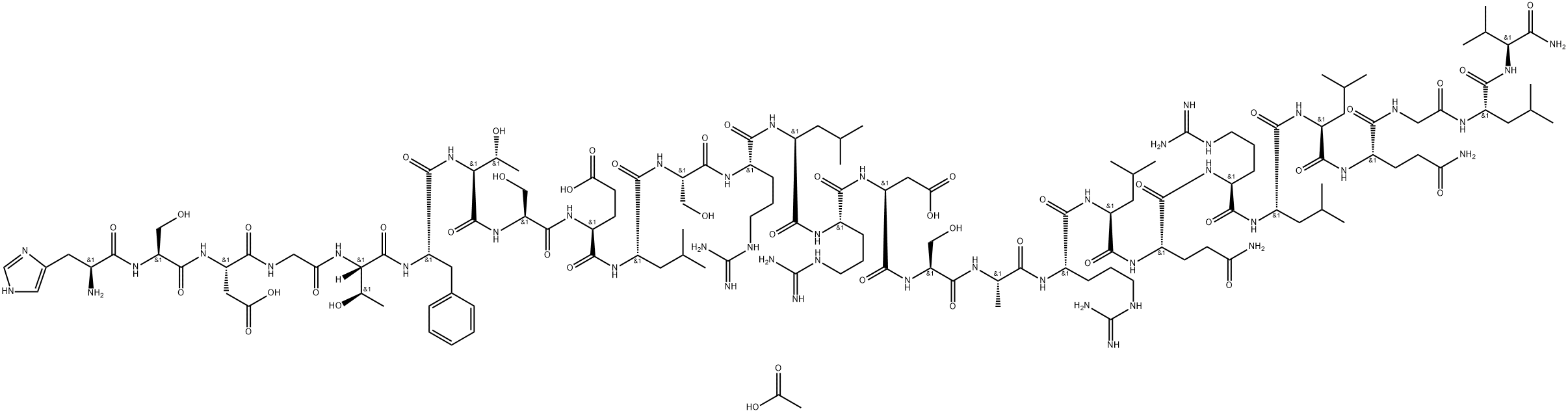 H-His-Ser-Asp-Gly-Thr-Phe-Thr-Ser-Glu-Leu-Ser-Arg-Leu-Arg-Asp-Ser-Ala-Arg-Leu-Gln-Arg-Leu-Leu-Gln-Gly-Leu-Val-NH2|SECRETIN (PORCINE) ACETATE SALT