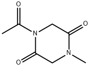 2,5-Piperazinedione, 1-acetyl-4-methyl- (9CI) Struktur