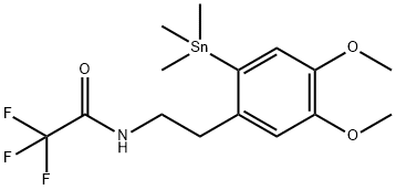 ACETAMIDE, N-[2-[4,5-DIMETHOXY-2-(TRIMETHYLSTANNYL)PHENYL]ETHYL]-2,2,2-TRIFLUORO- Struktur