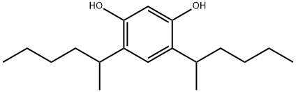 4,6-dihexan-2-ylbenzene-1,3-diol Struktur