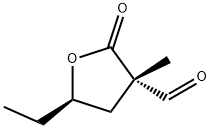 3-Furancarboxaldehyde, 5-ethyltetrahydro-3-methyl-2-oxo-, trans- (9CI) Struktur