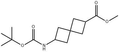 Methyl 6-((tert-butoxycarbonyl)aMino)spiro[3.3]heptane-2-carboxylate Struktur