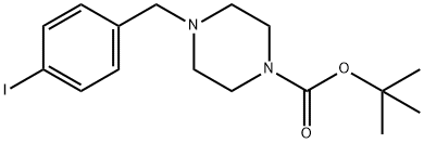 tert-Butyl 4-(4-iodobenzyl)-piperizine-1-carboxylate Struktur