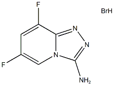 6,8-Difluoro[1,2,4]triazolo-[4,3-a]pyridin-3-amine hydrobromide Struktur