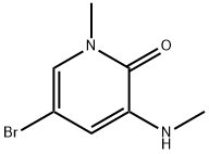 5-Bromo-1-methyl-3-(methylamino)pyridin-2(1H)-one Struktur