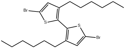 5,5'-DibroMo-3,3'-dihexyl-2,2'-bithiophene Struktur