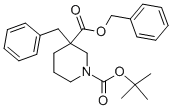 1-BOC-3-(PHENYLMETHYL)-3-PIPERIDINECARBOXYLIC ACID PHENYLMETHYL ESTER Struktur