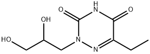 1,2,4-Triazine-3,5(2H,4H)-dione, 2-(2,3-dihydroxypropyl)-6-ethyl- (9CI) Struktur