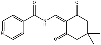 N-[(4,4-Dimethyl-2,6-dioxocyclohexylidene)methyl]isonicotinamide Struktur