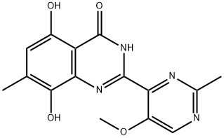 4(1H)-Quinazolinone,  5,8-dihydroxy-2-(5-methoxy-2-methyl-4-pyrimidinyl)-7-methyl-  (9CI) Struktur