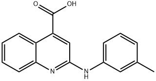 2-[(3-methylphenyl)amino]quinoline-4-carboxylic acid Struktur