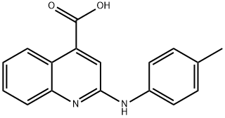 2-[(4-methylphenyl)amino]quinoline-4-carboxylic acid Struktur