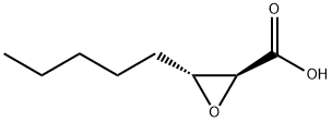 Oxiranecarboxylic acid, 3-pentyl-, (2S-trans)- (9CI) Struktur