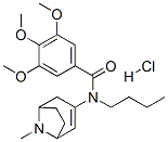 N-butyl-3,4,5-trimethoxy-N-(8-methyl-8-azabicyclo[3.2.1]oct-3-en-3-yl) benzamide hydrochloride Struktur