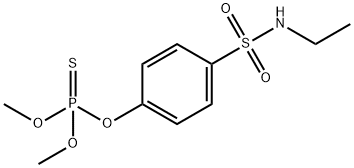 Phosphorothioic acid O,O-dimethyl O-[4-[(ethylamino)sulfonyl]phenyl] ester Struktur