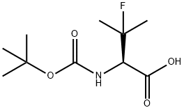 DL-Valine, N-[(1,1-diMethylethoxy)carbonyl]-3-fluoro- Struktur